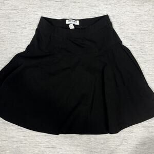 Old Navy Womens Mini Skirt XS Black Flare Ponte Knit Elastic Waist‎